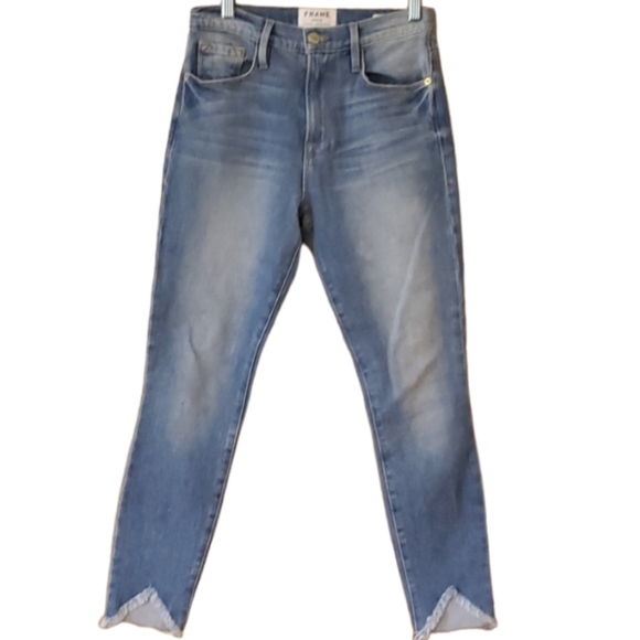 FRAME Ali High Rise Cigarette Jeans in‎ Opus Wash Size 25